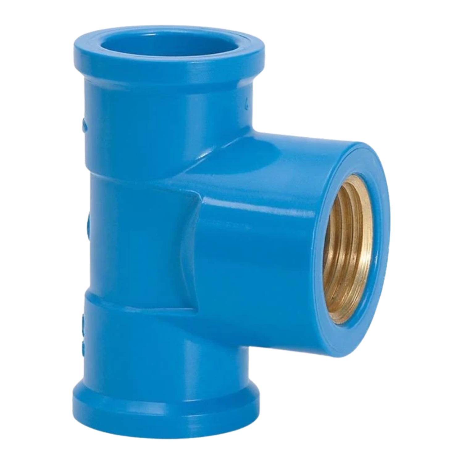 Tê Soldável Azul com Bucha de Latão 20x1/2 - Hidráulica na Ferragens Camboatá RJ