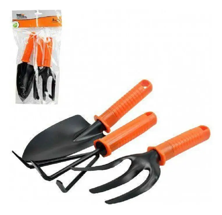 Kit Jardinagem Bestfer 3 Peças Pazinha Garfo Escardinho Laranja 22cm - Jardinagem na Ferragens Camboatá RJ