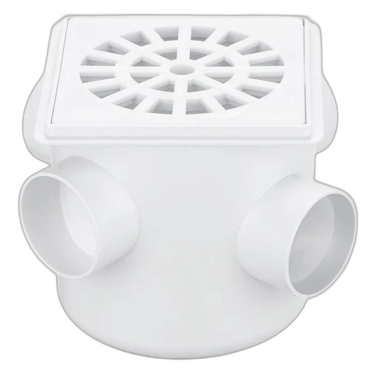 Caixa Sifonada Branca Herc PVC 100x100x40mm
