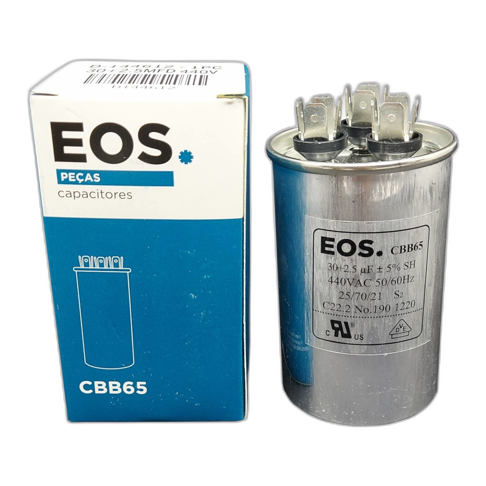 Capacitor Ar Condicionado 30+5 380V - Refrigeração na Ferragens Camboatá RJ