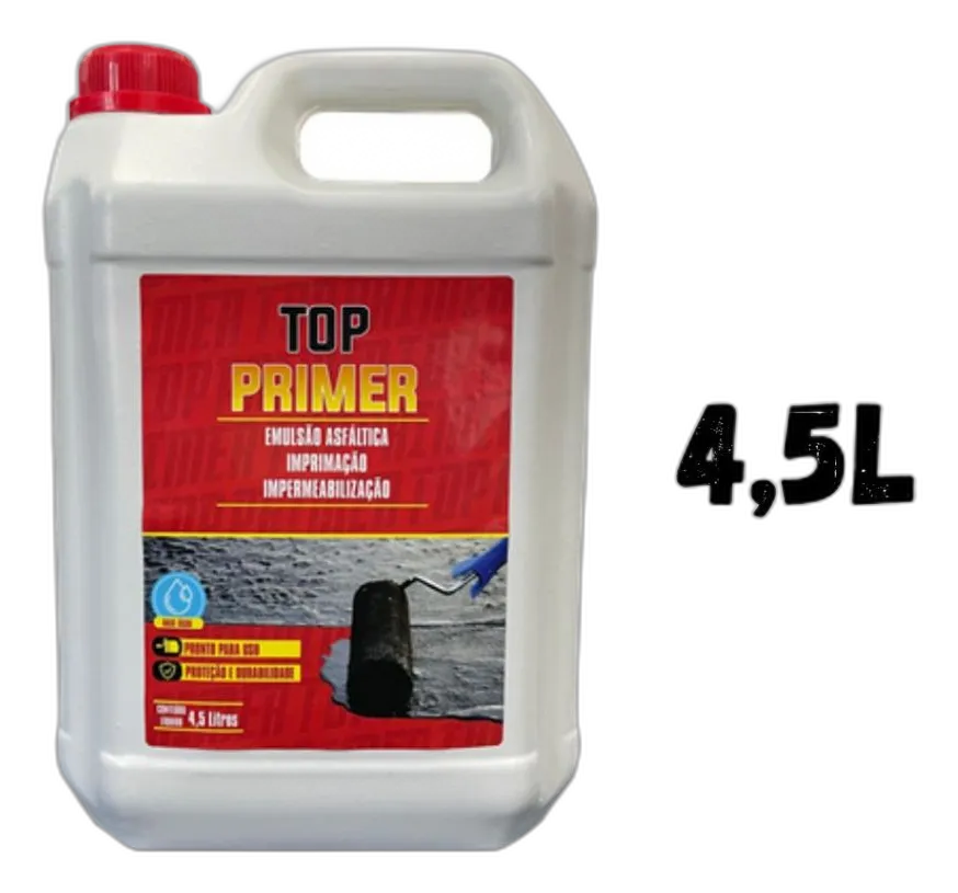 Primer Emulsão Asfáltica 4,5L - Produtos para impermeabilização na Ferragens Camboatá RJ